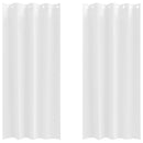 Mørklægningsgardiner med ringe 2 stk. Ren Hvid 260 x 140 cm