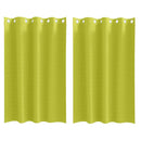 Mørklægningsgardiner med ringe 2 pcs Grøn 175 x 140 cm