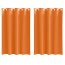 Mørklægningsgardiner med ringe 2 pcs Lys Orange 175 x 140 cm