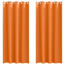 Mørklægningsgardiner med ringe 2 pcs Lys Orange 245 x 140 cm