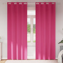 Mørklægningsgardiner med ringe 2 stk. Lys Pink 260 x 140 cm