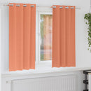 Mørklægningsgardiner med ringe 2 stk. Terrakotta 175 x 140 cm
