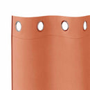 Mørklægningsgardiner med ringe 2 stk. Terrakotta 245 x 140 cm