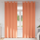 Mørklægningsgardiner med ringe 2 stk. Terrakotta 245 x 140 cm