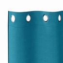Mørklægningsgardiner med ringe 2 stk. Turkis 260 x 140 cm