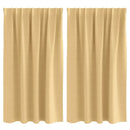 Mørklægningsgardiner med ringe 2 pcs Beige 140 x 140 cm