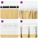 Mørklægningsgardiner med ringe 2 pcs Beige 175 x 140 cm
