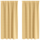 Mørklægningsgardiner med ringe 2 pcs Beige 175 x 140 cm