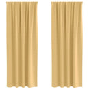 Mørklægningsgardiner med ringe 2 pcs Beige 225 x 140 cm