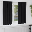 Mørklægningsgardiner med ringe 2 pcs Sort 175 x 140 cm