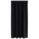 Mørklægningsgardiner med ringe 2 pcs Sort 175 x 140 cm