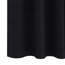Mørklægningsgardiner med ringe 2 pcs Sort 225 x 140 cm