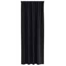 Mørklægningsgardiner med ringe 2 pcs Sort 225 x 140 cm