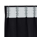 Mørklægningsgardiner med ringe 2 pcs Sort 260 x 140 cm