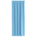 Mørklægningsgardiner med ringe 2 pcs Lys blå 245 x 140 cm