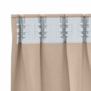 Mørklægningsgardiner med ringe 2 pcs Gråbrun 175 x 140 cm