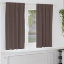Mørklægningsgardiner med ringe 2 pcs Mørk Brun 175 x 140 cm