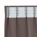 Mørklægningsgardiner med ringe 2 pcs Mørk Brun 245 x 140 cm