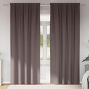 Mørklægningsgardiner med ringe 2 pcs Mørk Brun 260 x 140 cm