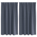 Mørklægningsgardiner med ringe 2 pcs Antracit 140 x 140 cm