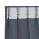 Mørklægningsgardiner med ringe 2 pcs Antracit 175 x 140 cm