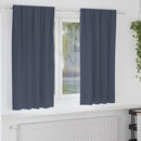 Mørklægningsgardiner med ringe 2 pcs Antracit 175 x 140 cm
