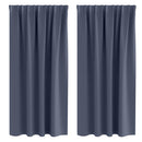 Mørklægningsgardiner med ringe 2 pcs Antracit 175 x 140 cm