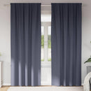 Mørklægningsgardiner med ringe 2 pcs Antracit 260 x 140 cm