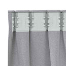 Mørklægningsgardiner med ringe 2 pcs Lysegrå 245 x 140 cm