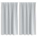 Mørklægningsgardiner med ringe 2 pcs Bleg Grå 140 x 140 cm