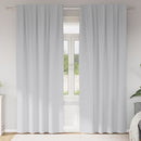 Mørklægningsgardiner med ringe 2 pcs Bleg Grå 225 x 140 cm