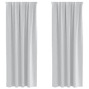 Mørklægningsgardiner med ringe 2 pcs Bleg Grå 225 x 140 cm