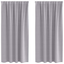 Mørklægningsgardiner med ringe 2 pcs Metal Grå 175 x 140 cm