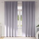 Mørklægningsgardiner med ringe 2 pcs Metal Grå 245 x 140 cm