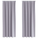 Mørklægningsgardiner med ringe 2 pcs Metal Grå 245 x 140 cm