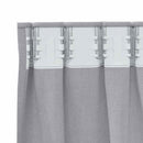 Mørklægningsgardiner med ringe 2 pcs Metal Grå 260 x 140 cm
