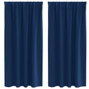 Mørklægningsgardiner med ringe 2 pcs Mørk blå 175 x 140 cm