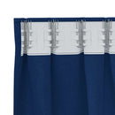 Mørklægningsgardiner med ringe 2 pcs Mørk blå 260 x 140 cm
