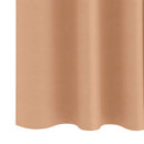 Mørklægningsgardiner med ringe 2 pcs Lys Brun 140 x 140 cm