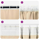 Mørklægningsgardiner med ringe 2 pcs Creme 245 x 140 cm