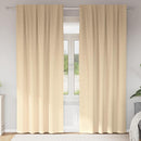 Mørklægningsgardiner med ringe 2 pcs Creme 260 x 140 cm