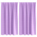 Mørklægningsgardiner med ringe 2 pcs Lilla 140 x 140 cm