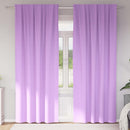 Mørklægningsgardiner med ringe 2 pcs Lilla 225 x 140 cm