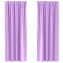 Mørklægningsgardiner med ringe 2 pcs Lilla 245 x 140 cm