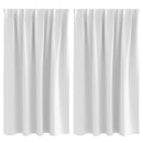 Mørklægningsgardiner med ringe 2 pcs Lys hvid 140 x 140 cm