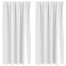 Mørklægningsgardiner med ringe 2 pcs Lys hvid 175 x 140 cm