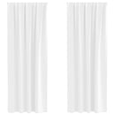 Mørklægningsgardiner med ringe 2 pcs Ren Hvid 225 x 140 cm