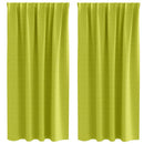 Mørklægningsgardiner med ringe 2 pcs Grøn 175 x 140 cm