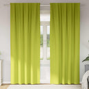 Mørklægningsgardiner med ringe 2 pcs Grøn 245 x 140 cm
