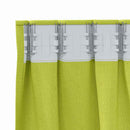 Mørklægningsgardiner med ringe 2 pcs Grøn 260 x 140 cm